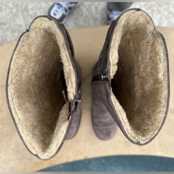 Ugg Australia Jillian Shearling Lined Boot Brown/Gray Suede Size 8, 1917 - Picture 7 of 8